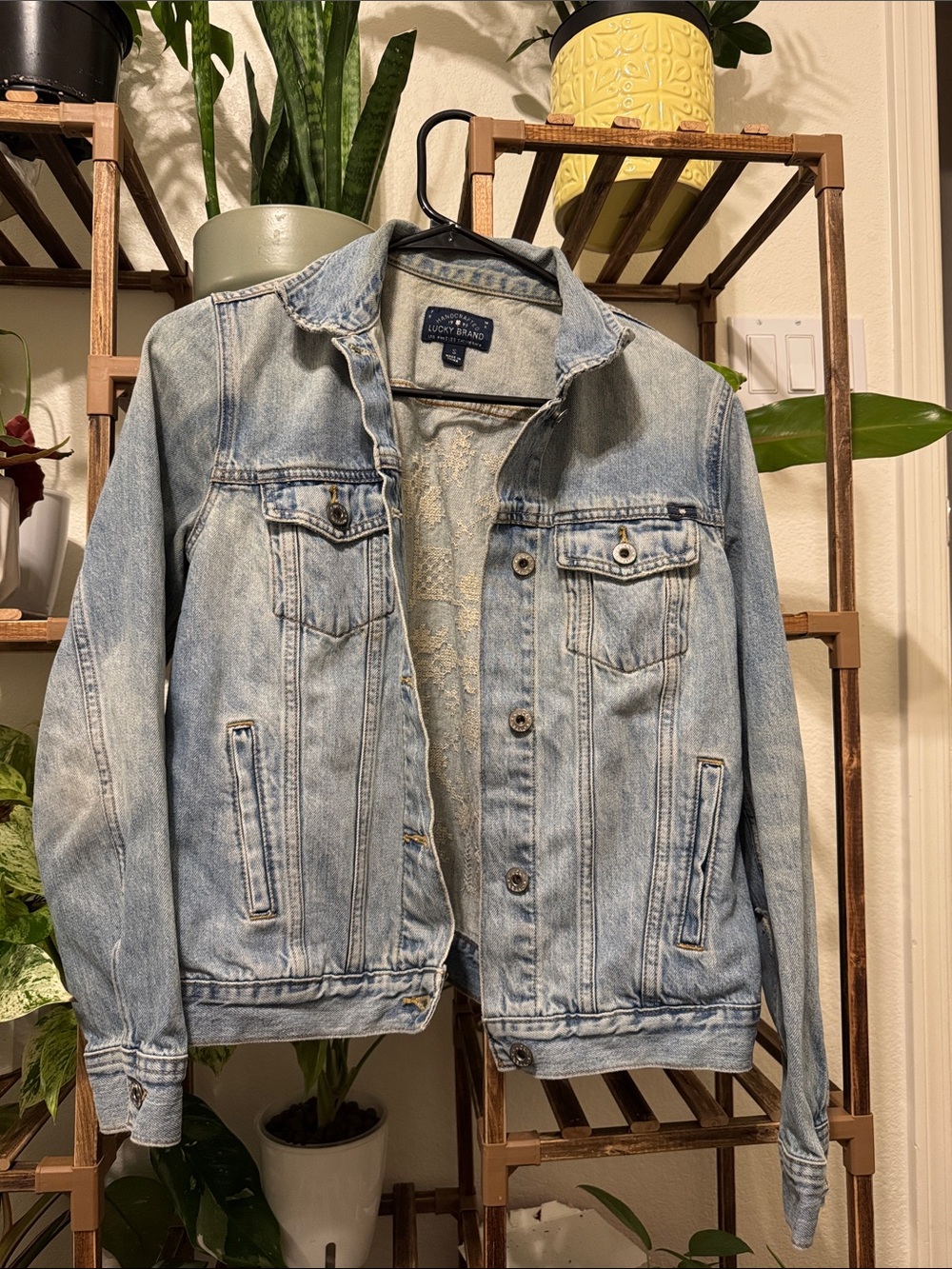 Lucky Brand Light Wash Blue Denim Jean Jacket